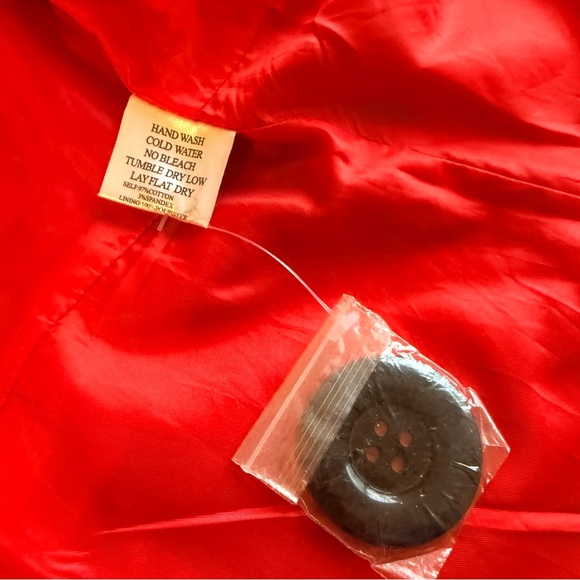 Leshop | Vibrant Red Double Breasted Trench Coat - Picture 9 of 11